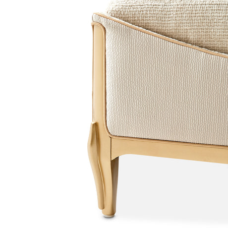 La Terrazza Light Champagne/Cappuccino Chaise - Ornate Home