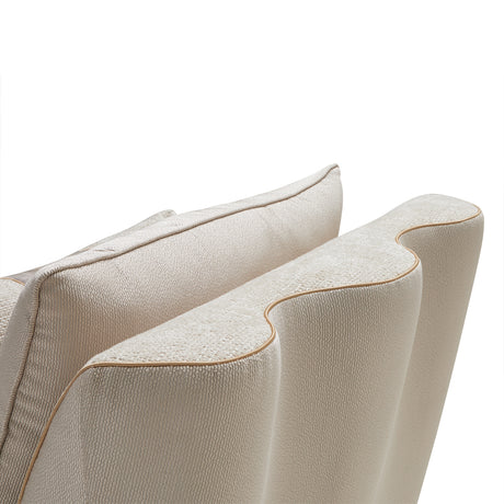 La Terrazza Light Champagne/Cappuccino Chaise - Ornate Home