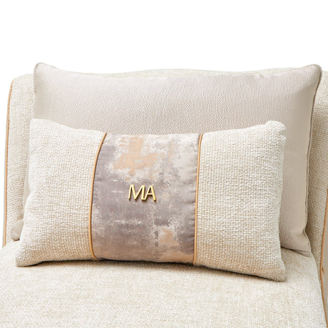 La Terrazza Light Champagne/Cappuccino Chaise - Ornate Home