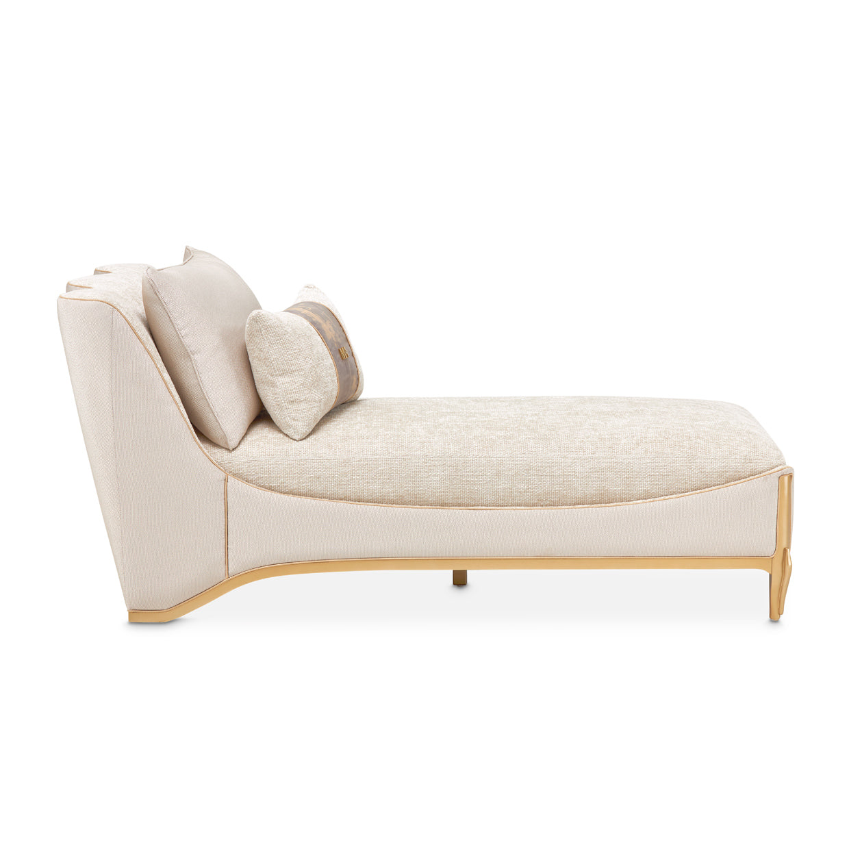 La Terrazza Light Champagne/Cappuccino Chaise - Ornate Home