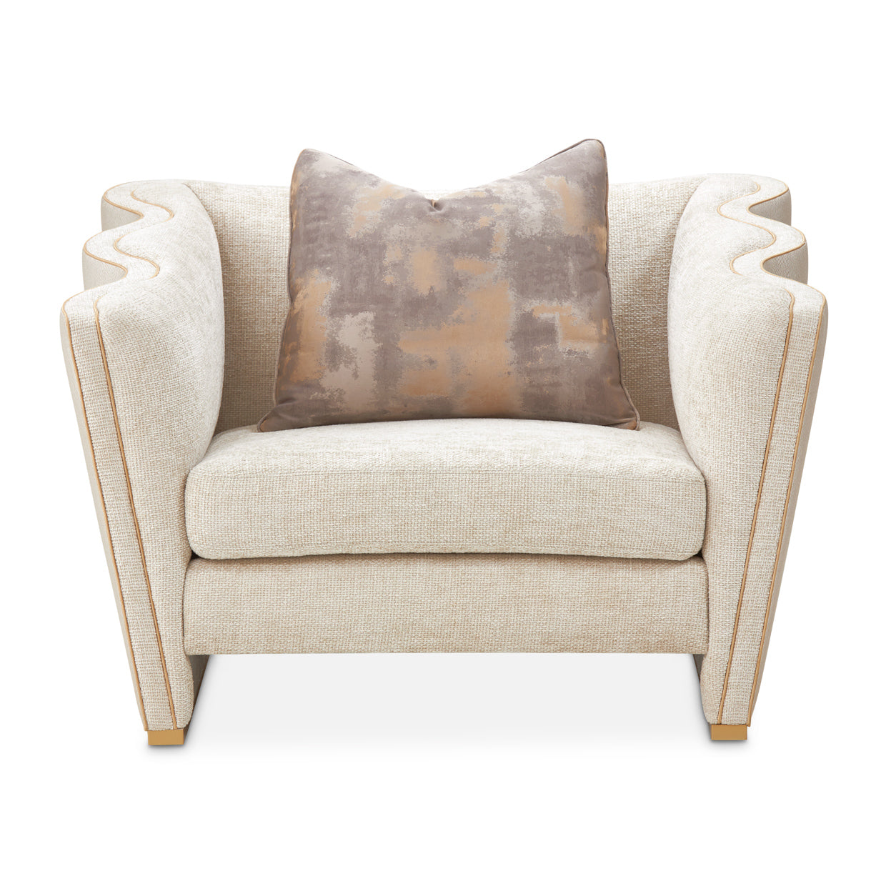 La Terrazza Light Champagne/Cappuccino Matching Chair - Ornate Home