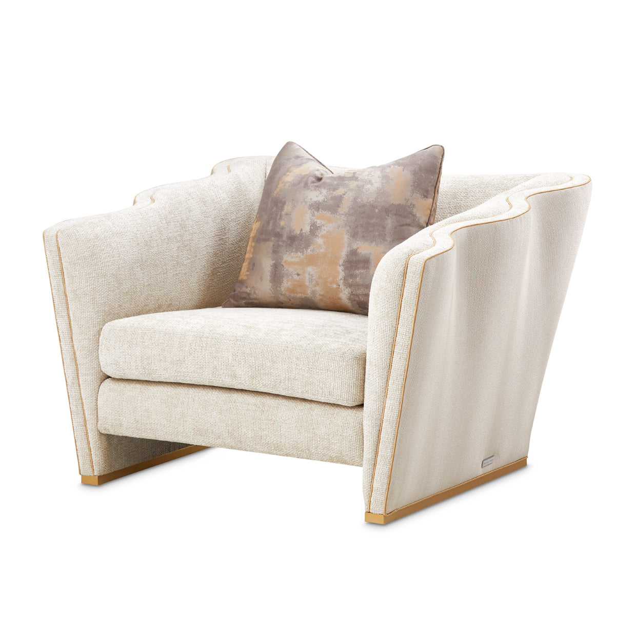 La Terrazza Light Champagne/Cappuccino Matching Chair - Ornate Home