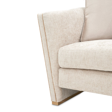 La Terrazza Light Champagne/Cappuccino Sofa - Ornate Home