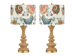 Laboheme Natural/Multicolor Table Lamp (Set of 2) - Ornate Home