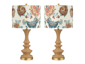 Laboheme Natural/Multicolor Table Lamp (Set of 2) - Ornate Home