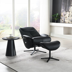 Labonita Gray Motıon Accent Chair W/Swivel & Ottoman - Ornate Home