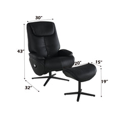Labonita Gray Motion Accent Chair W/Swivel & Ottoman - Ornate Home