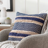 Labrador Navy Diamond Chevron Throw Pillow - Clearance - Ornate Home