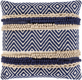 Labrador Navy Diamond Chevron Throw Pillow - Clearance - Ornate Home