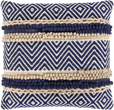 Labrador Navy Diamond Chevron Throw Pillow - Ornate Home