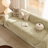Lace Trim Pom Pom Tassel Edge Slipcover, Durable Furniture Cover for Pets Couch Sofa - Ornate Home