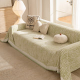Lace Trim Pom Pom Tassel Edge Slipcover, Durable Furniture Cover for Pets Couch Sofa - Ornate Home