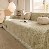 Lace Trim Pom Pom Tassel Edge Slipcover, Durable Furniture Cover for Pets Couch Sofa - Ornate Home