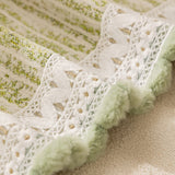 Lace Trim Pom Pom Tassel Edge Slipcover, Durable Furniture Cover for Pets Couch Sofa - Ornate Home