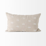 Lacey Beige/White 13x21 Decorative Pillow Cover