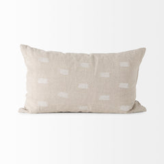 Lacey Beige/White 13x21 Decorative Pillow Cover