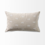 Lacey Beige/White 13x21 Decorative Pillow Cover