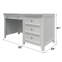 Lacey White Computer Desk - Ornate Home