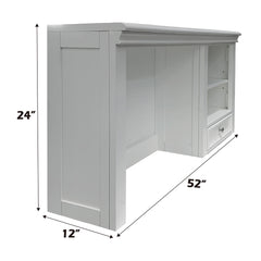 Lacey White Computer Hutch - Ornate Home
