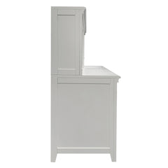 Lacey White Computer Hutch - Ornate Home