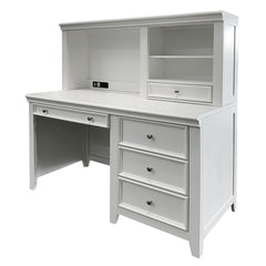Lacey White Computer Hutch - Ornate Home