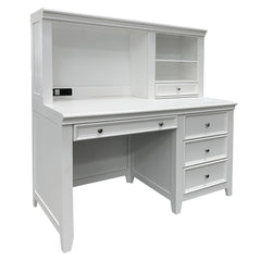Lacey White Computer Hutch - Ornate Home
