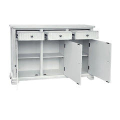 Lacey White Three-Door Sideboard - Ornate Home