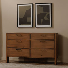 Lachlan Brown 6 Drawer Dresser - Ornate Home