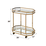 Lacole Champagne & Mirror Serving Cart - Ornate Home