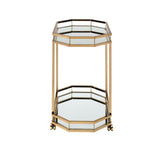 Lacole Champagne & Mirror Serving Cart - Ornate Home