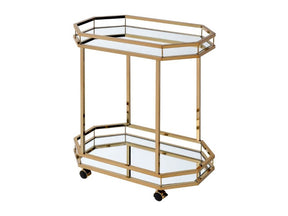 Lacole Champagne & Mirror Serving Cart - Ornate Home
