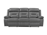 Laconia Dark Gray Double Reclining Sofa - Ornate Home