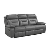 Laconia Dark Gray Double Reclining Sofa - Ornate Home