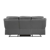Laconia Dark Gray Double Reclining Sofa - Ornate Home