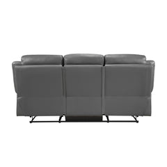 Laconia Dark Gray Double Reclining Sofa - Ornate Home