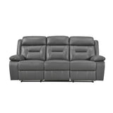 Laconia Dark Gray Double Reclining Sofa - Ornate Home