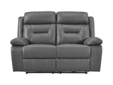 Laconia Dark Gray Power Double Reclining Loveseat - Ornate Home