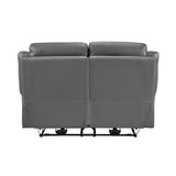 Laconia Dark Gray Power Double Reclining Loveseat - Ornate Home