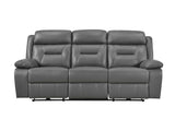 Laconia Dark Gray Power Double Reclining Sofa - Ornate Home
