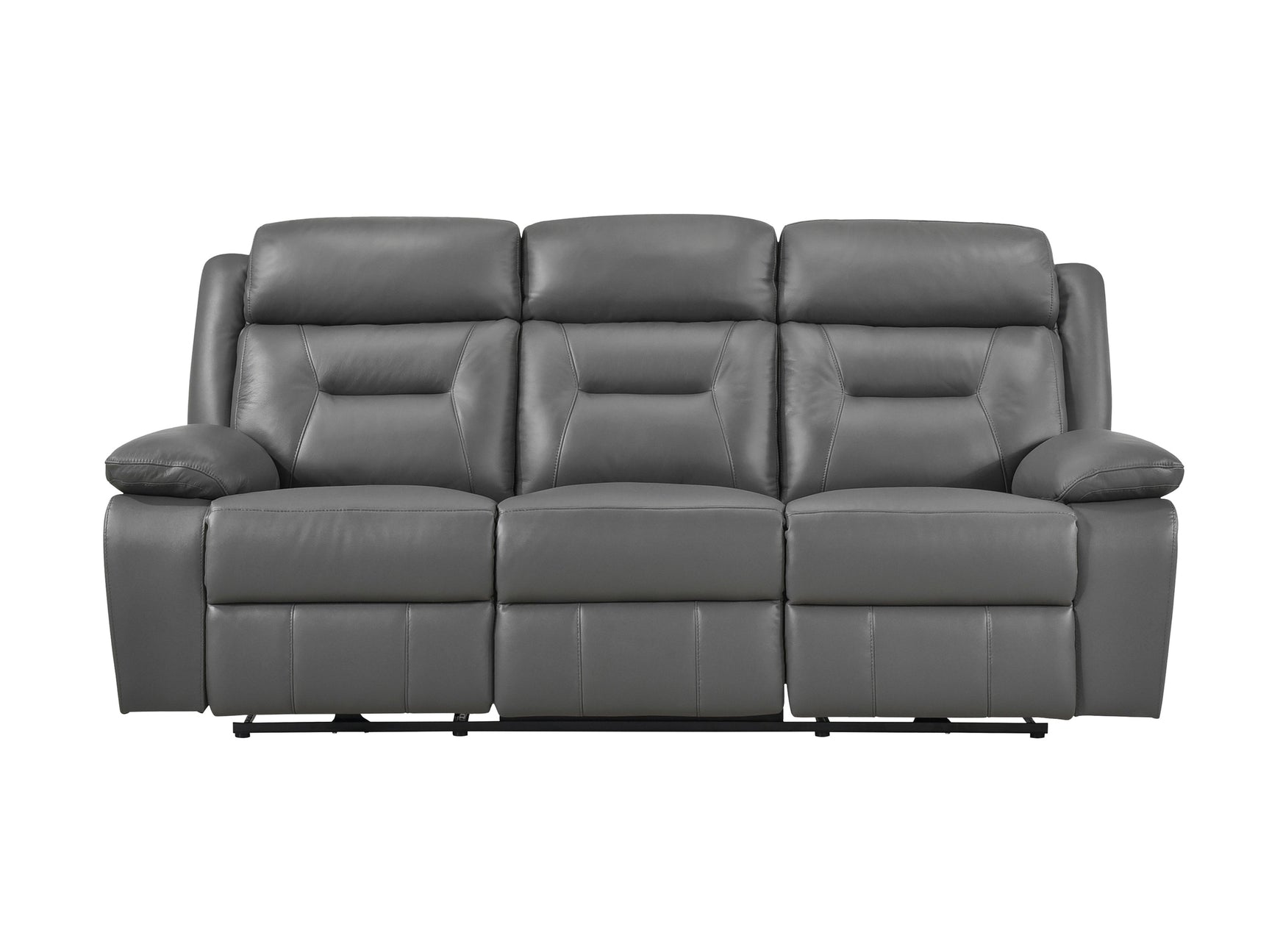 Laconia Dark Gray Power Double Reclining Sofa - Ornate Home