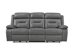 Laconia Dark Gray Power Double Reclining Sofa - Ornate Home