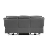 Laconia Dark Gray Power Double Reclining Sofa - Ornate Home