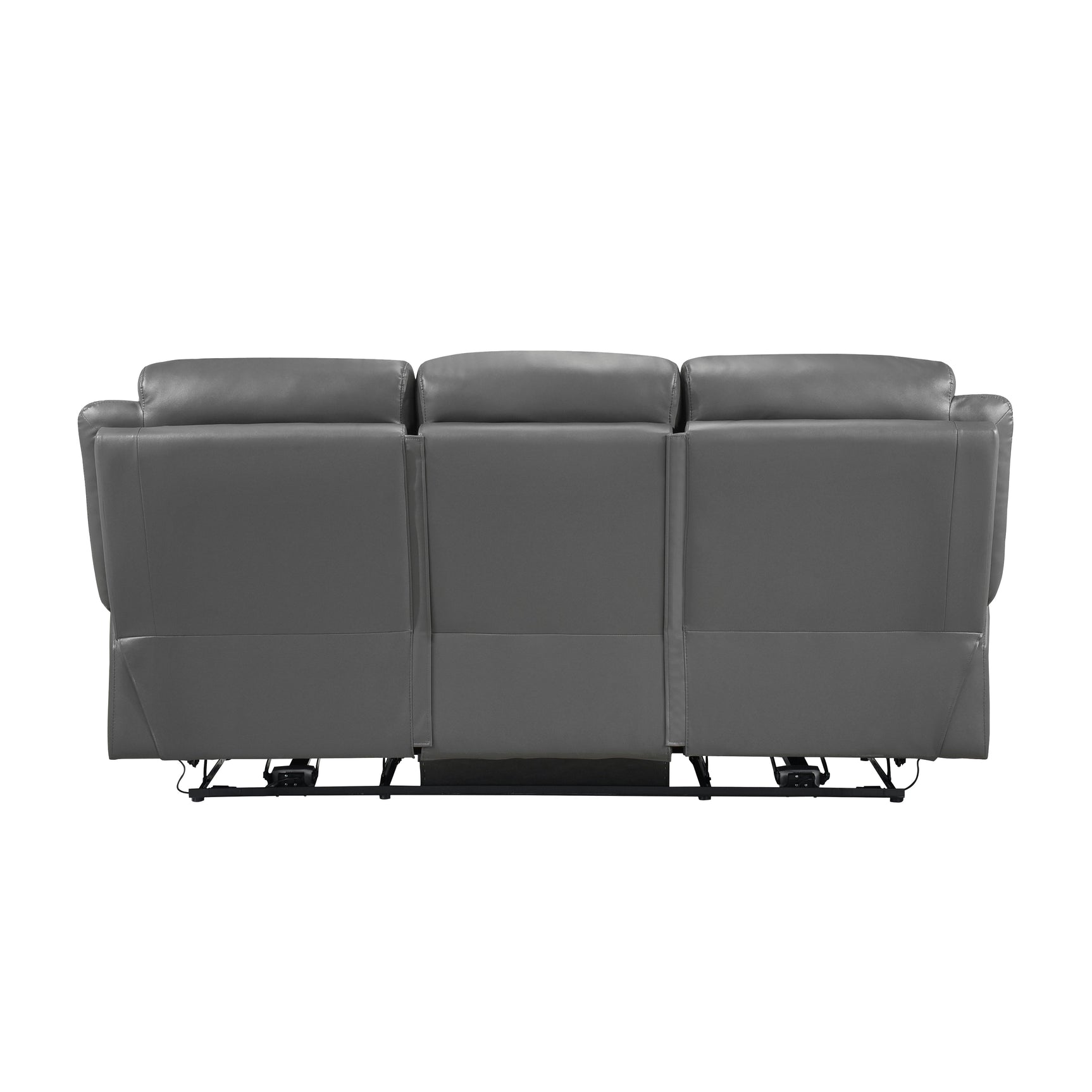 Laconia Dark Gray Power Double Reclining Sofa - Ornate Home