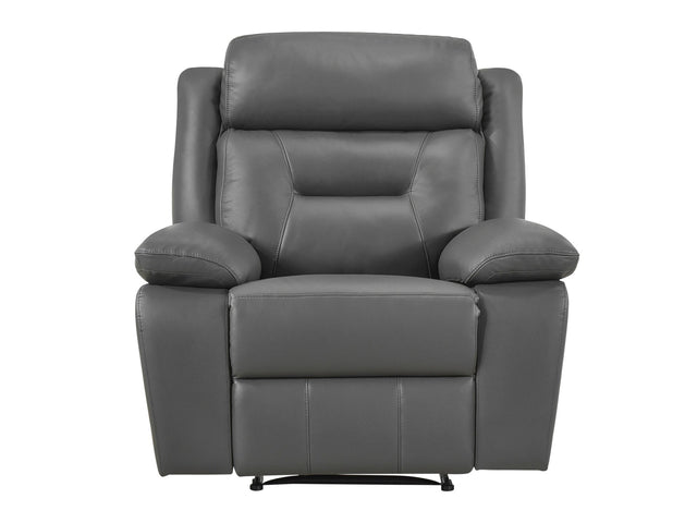 Laconia Dark Gray Reclining Chair - Ornate Home