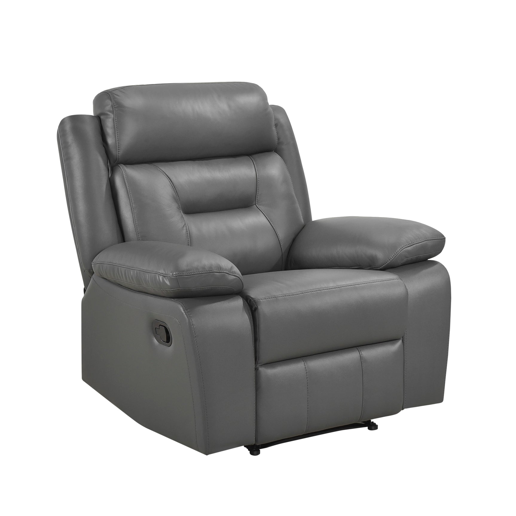 Laconia Dark Gray Reclining Chair - Ornate Home