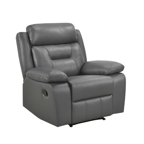 Laconia Dark Gray Reclining Chair - Ornate Home