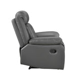 Laconia Dark Gray Reclining Chair - Ornate Home