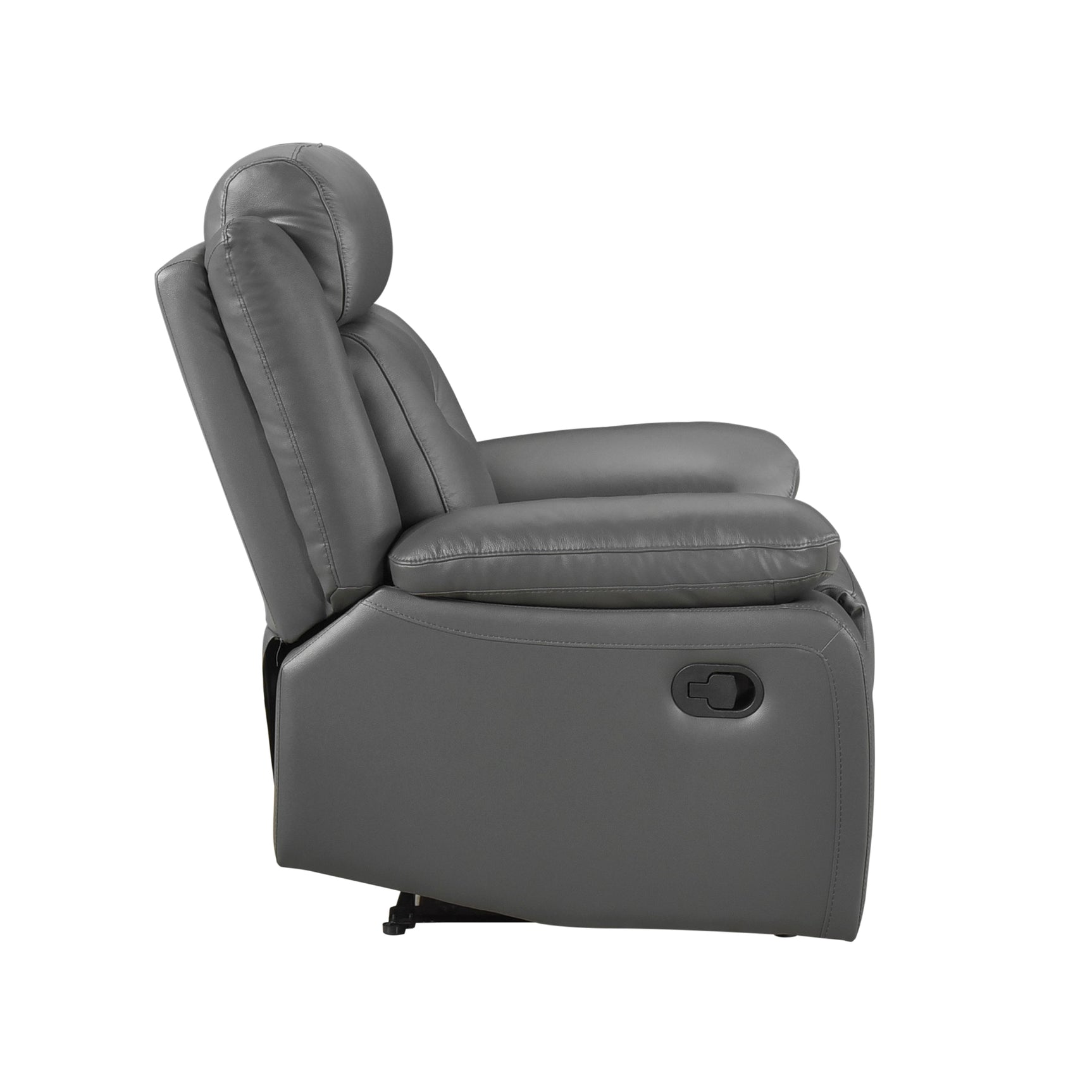 Laconia Dark Gray Reclining Chair - Ornate Home