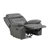 Laconia Dark Gray Reclining Chair - Ornate Home