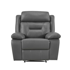 Laconia Dark Gray Reclining Chair - Ornate Home
